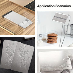 304 Stainless Steel Metal Business Cards Laser Engraving Stainless Cards 0.5mm