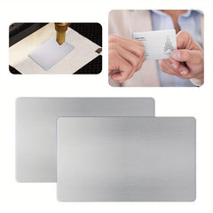 304 Stainless Steel Metal Business Cards Laser Engraving Stainless Cards 0.5mm