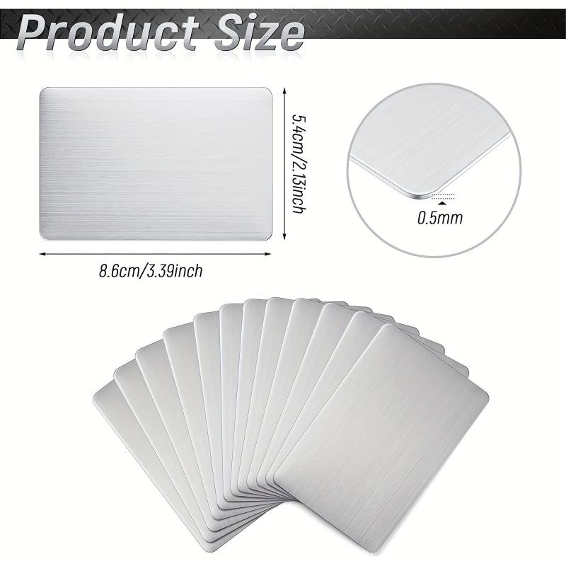 304 Stainless Steel Metal Business Cards Laser Engraving Stainless Cards 0.5mm