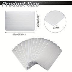 304 Stainless Steel Metal Business Cards Laser Engraving Stainless Cards 0.5mm