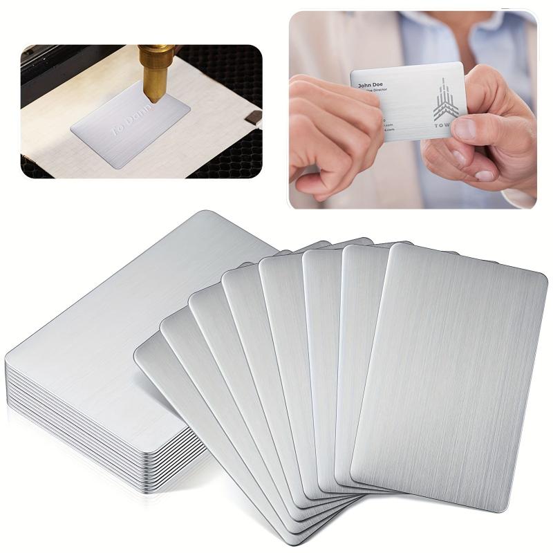 304 Stainless Steel Metal Business Cards Laser Engraving Stainless Cards 0.5mm
