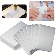 304 Stainless Steel Metal Business Cards Laser Engraving Stainless Cards 0.5mm