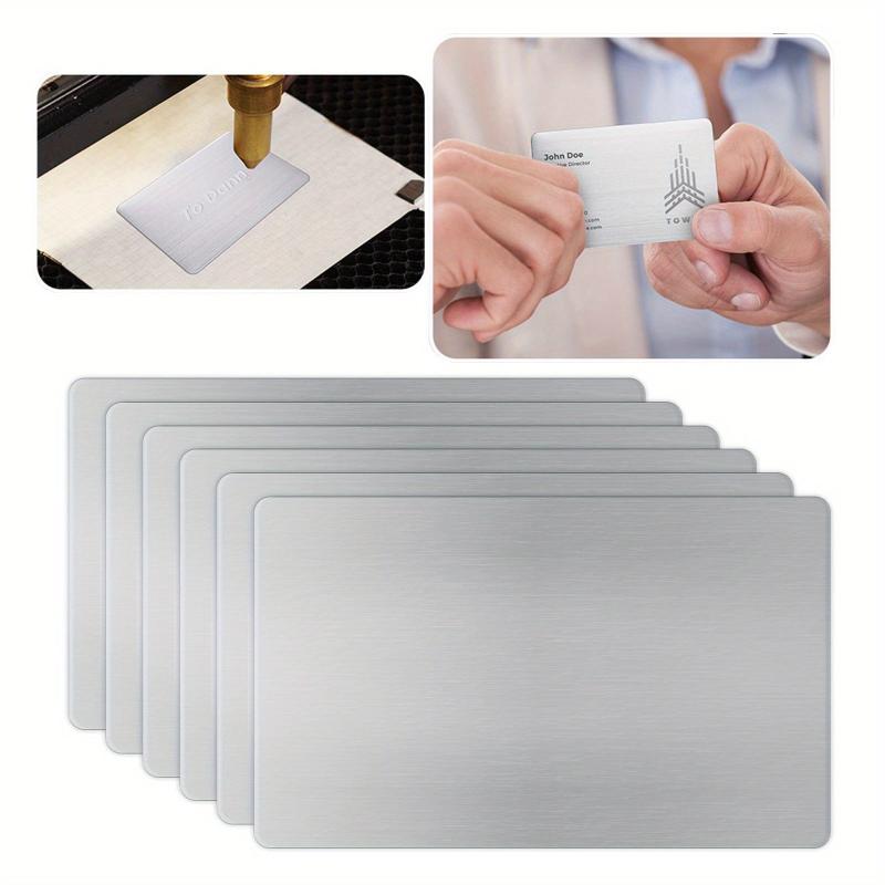 304 Stainless Steel Metal Business Cards Laser Engraving Stainless Cards 0.5mm