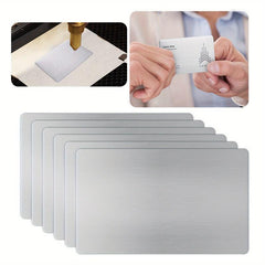304 Stainless Steel Metal Business Cards Laser Engraving Stainless Cards 0.5mm