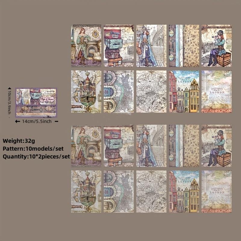 Steam Age Journal Diary Book - Set of 20 Sheets