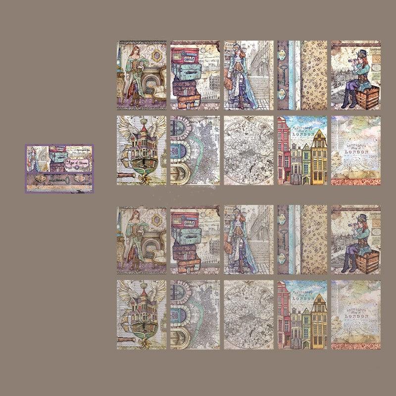 Steam Age Journal Diary Book - Set of 20 Sheets