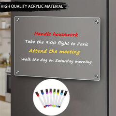 Acrylic Calendar For Fridge 39x29 Clear Dry Erase Board Refrigerator Note Board