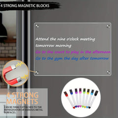 Acrylic Calendar For Fridge 39x29 Clear Dry Erase Board Refrigerator Note Board