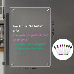 Acrylic Calendar For Fridge 39x29 Clear Dry Erase Board Refrigerator Note Board