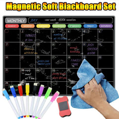 Magnetic Monthly Plan Refrigerator Stickers Set with 8 Pens