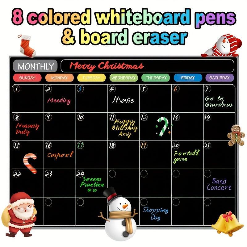 Magnetic Monthly Plan Refrigerator Stickers Set with 8 Pens