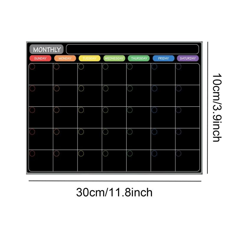 Magnetic Monthly Plan Refrigerator Stickers Set with 8 Pens