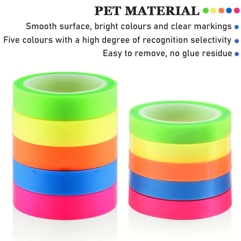Fluorescent Sticky Notes Roll Tape Style & Correction Stickers