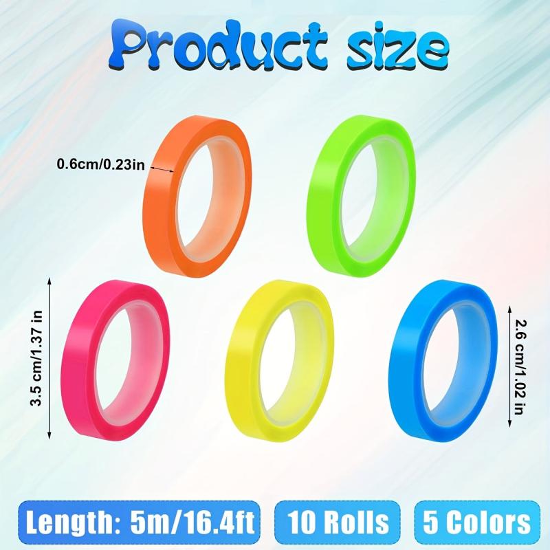 Fluorescent Sticky Notes Roll Tape Style & Correction Stickers
