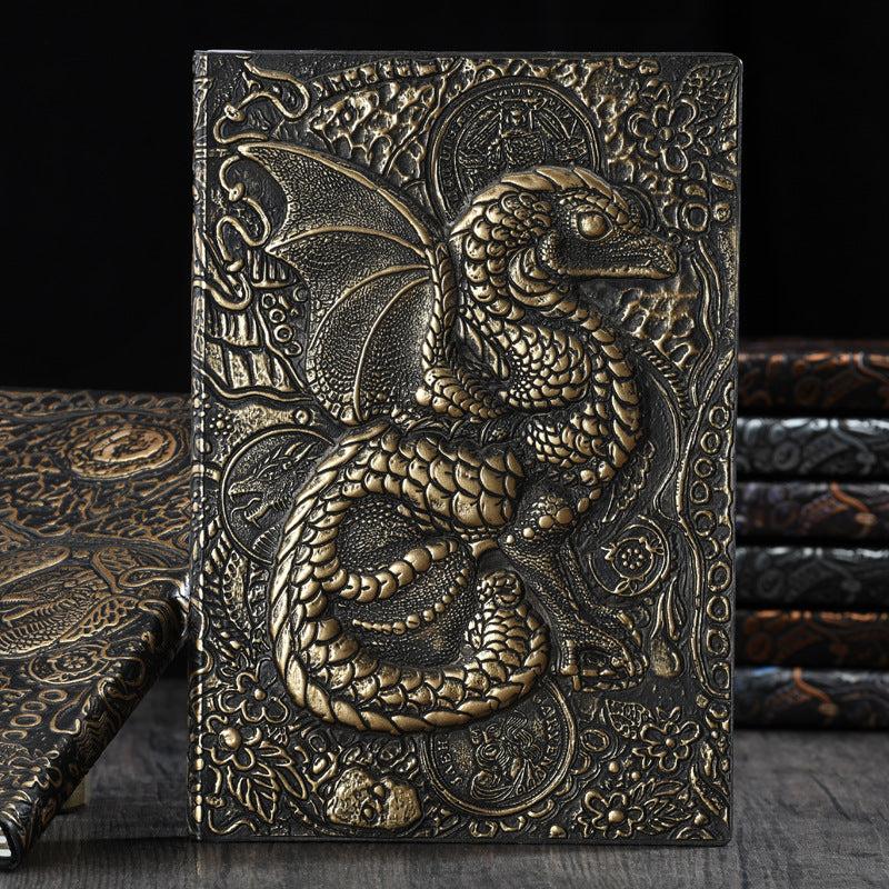 Embossed Elf Dragon Notebook - Vintage Style