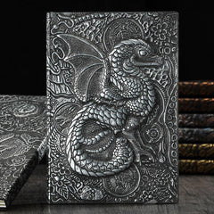Embossed Elf Dragon Notebook - Vintage Style