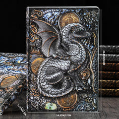 Embossed Elf Dragon Notebook - Vintage Style