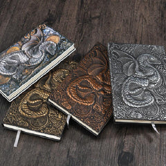 Embossed Elf Dragon Notebook - Vintage Style