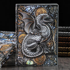 Embossed Elf Dragon Notebook - Vintage Style