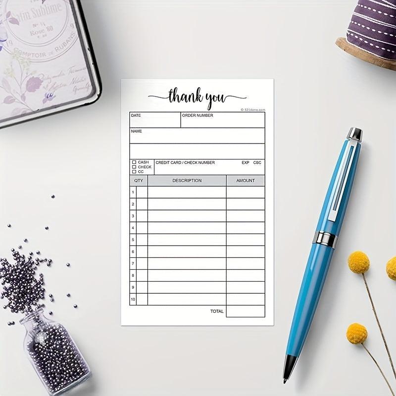 2 Pack Thank You Receipt Book 3 4x5 5 Handheld 2 Part Carbonless