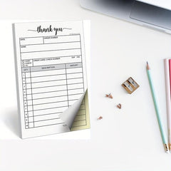 2 Pack Thank You Receipt Book 3 4x5 5 Handheld 2 Part Carbonless