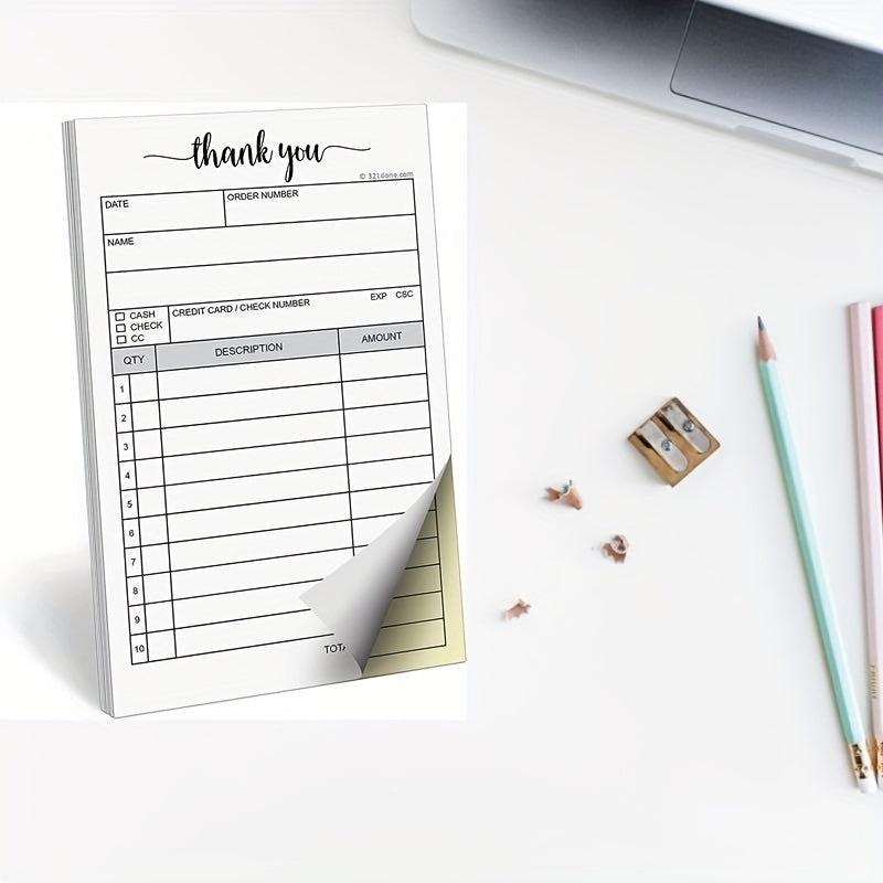 2 Pack Thank You Receipt Book 3 4x5 5 Handheld 2 Part Carbonless