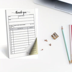 2 Pack Thank You Receipt Book 3 4x5 5 Handheld 2 Part Carbonless