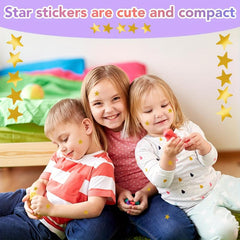 1200pcs Golden Star Stickers Holographic Foil Reward Sparkly Glitter Stickers
