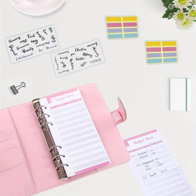 Budget Binder with Zipper Envelopes & Expense Sheets