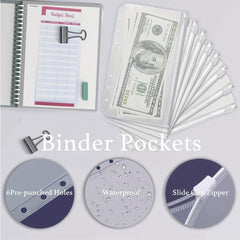 Budget Binder with Zipper Envelopes & Expense Sheets