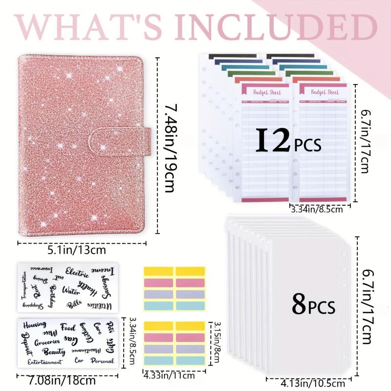 Budget Binder with Zipper Envelopes & Expense Sheets