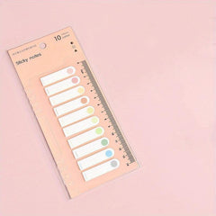 200pcs Sticky Tabs Index Tabs With Ruler Transparent Sticky Notes