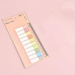 200pcs Sticky Tabs Index Tabs With Ruler Transparent Sticky Notes