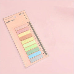 200pcs Sticky Tabs Index Tabs With Ruler Transparent Sticky Notes