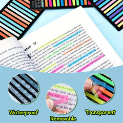 300 Sheets Transparent Highlighter Tape Sticky Tabs Short Strips Page Markers