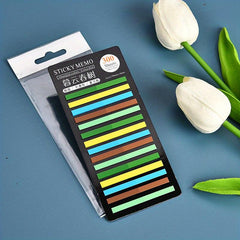 300 Sheets Transparent Highlighter Tape Sticky Tabs Short Strips Page Markers