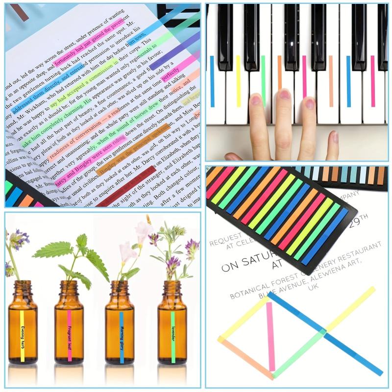 300 Sheets Transparent Highlighter Tape Sticky Tabs Short Strips Page Markers
