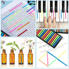 300 Sheets Transparent Highlighter Tape Sticky Tabs Short Strips Page Markers