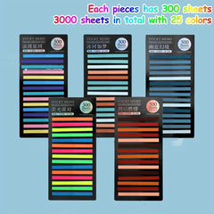 300 Sheets Transparent Highlighter Tape Sticky Tabs Short Strips Page Markers