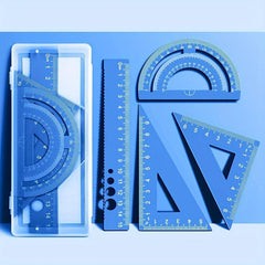 4pcs Laser Engraved Aluminum Special Ruler for Students
