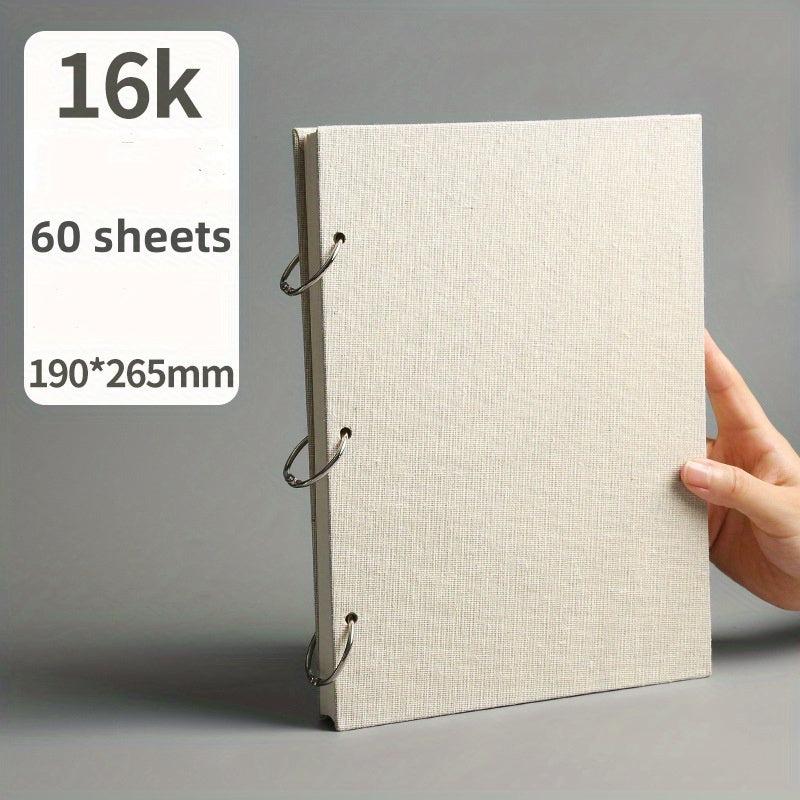 Ring bound Drawing Book Linen Cover 8K16K32K Sketchbook 160g Thick Paper