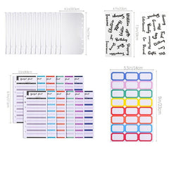 Marble Pattern Notebook Set with Budget Sheets and Stickers