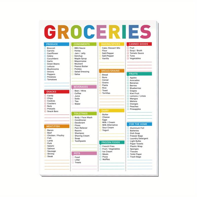 Magnetic Weekly Meal Planner 8x6x5in with 52 Sheets