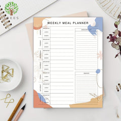 Magnetic Weekly Meal Planner 8x6x5in with 52 Sheets