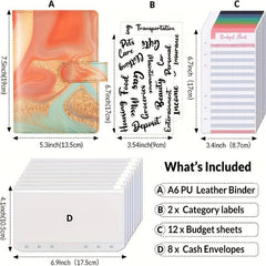 A6 Binder Notebook Budget Binder Zip Envelopes Expense Sheets