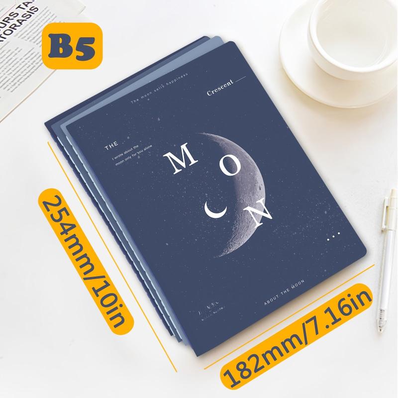 4pcs B5 Student Notebook Moon Planet 72p