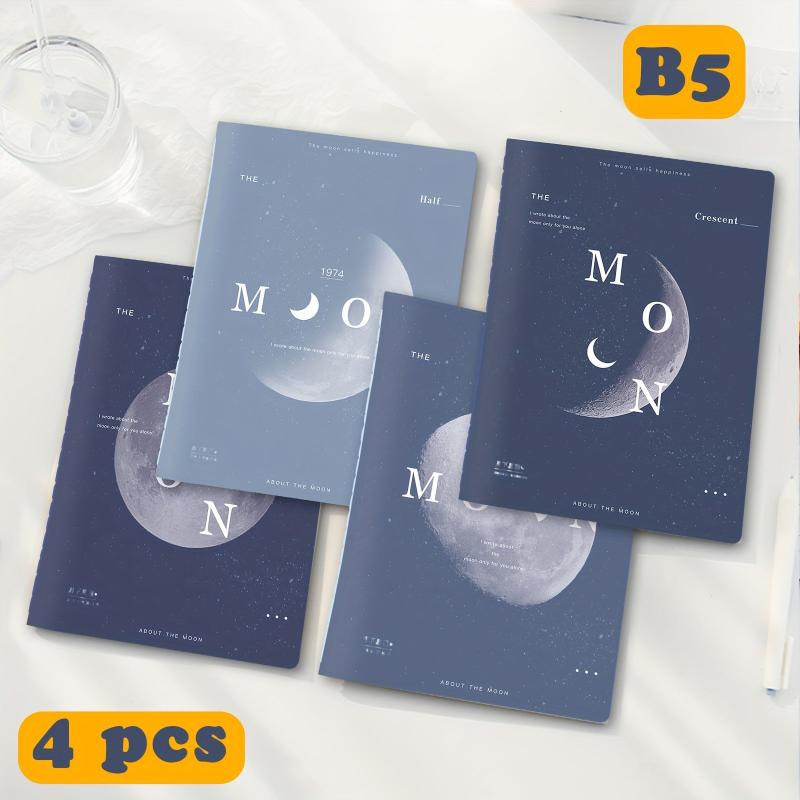 4pcs B5 Student Notebook Moon Planet 72p