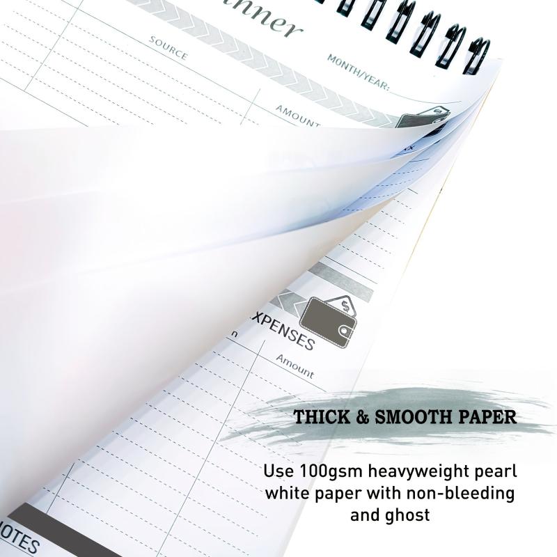 Undated Budget Planner Notepad Tracker Finance Journal A5