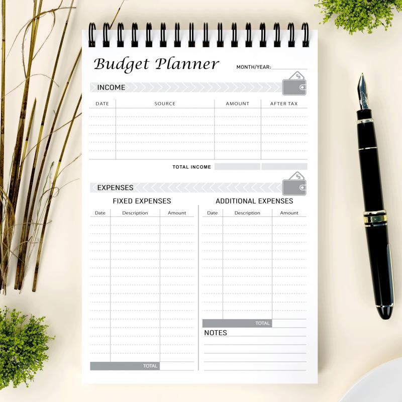 Undated Budget Planner Notepad Tracker Finance Journal A5