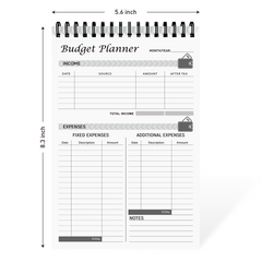 Undated Budget Planner Notepad Tracker Finance Journal A5